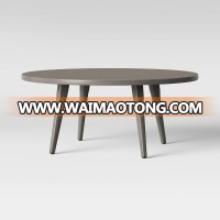 Outdoor Metal Top Patio Coffee Table Beige