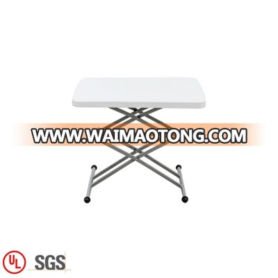 Hot Sale White Plastic Folding Table / Adjustable Height Folding Table